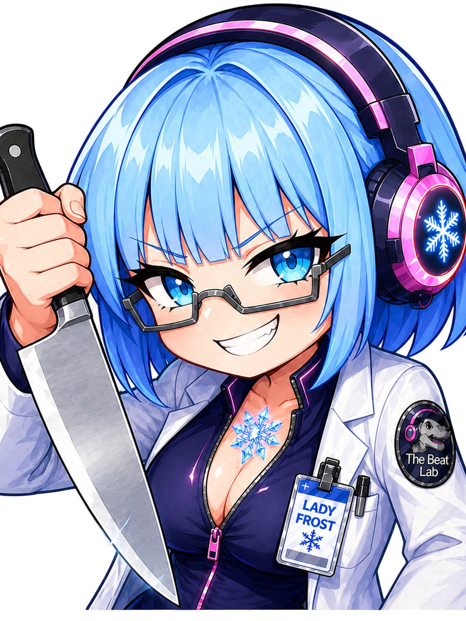 Lady Frost Knife Emote - Die Cut Sticker product image (1)