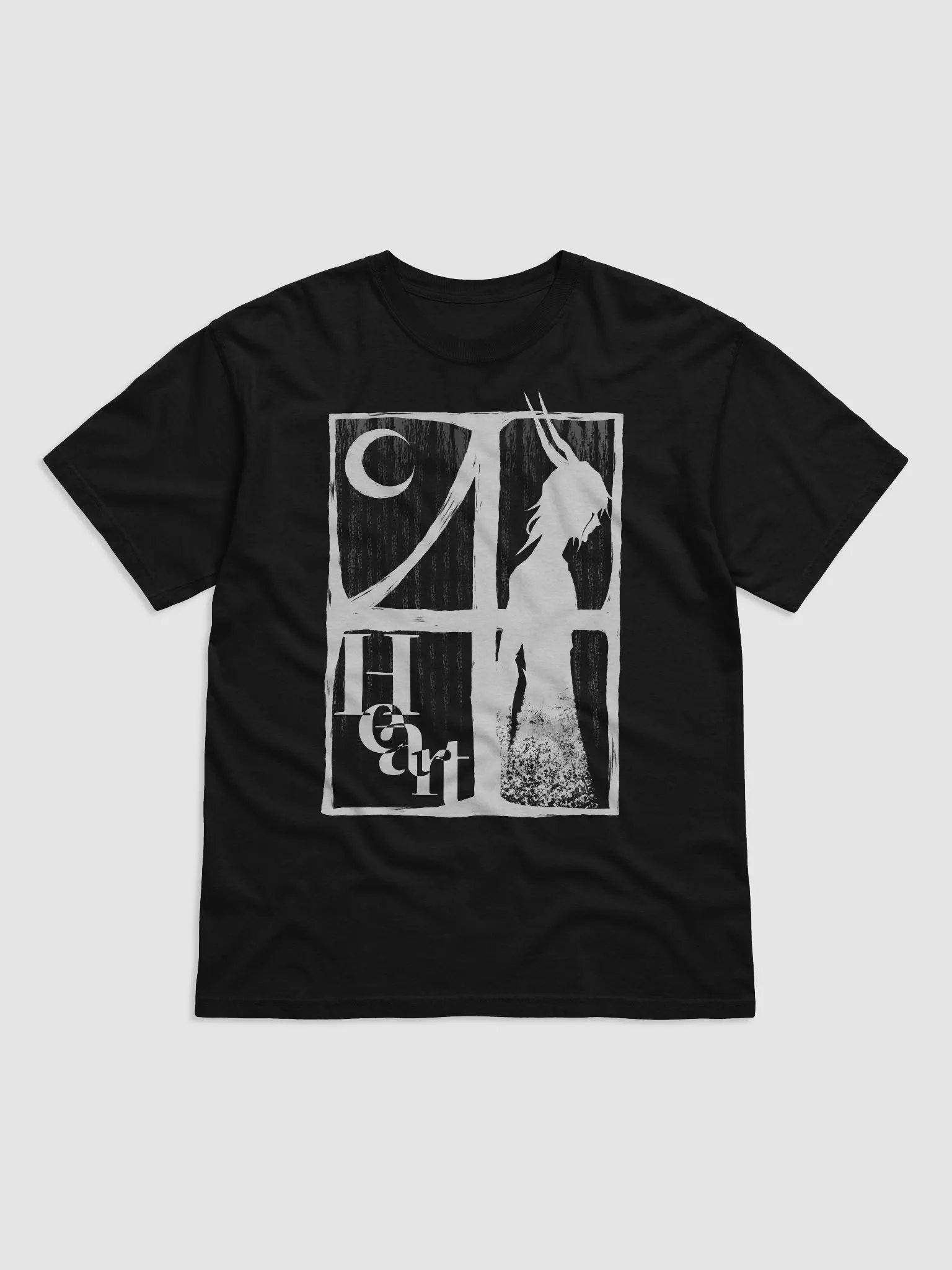 HEART Black T-Shirt product image (1)