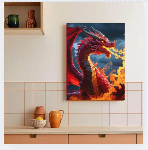 Dragons breathing fire Wall Art product image (3)