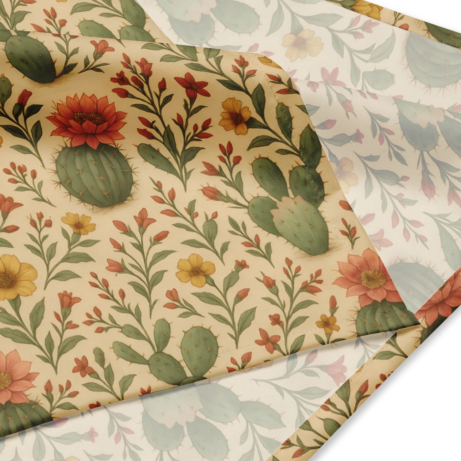 Vintage Cactus and Succulent Bandana – Botanical Western Desert Style Accessory product image (4)