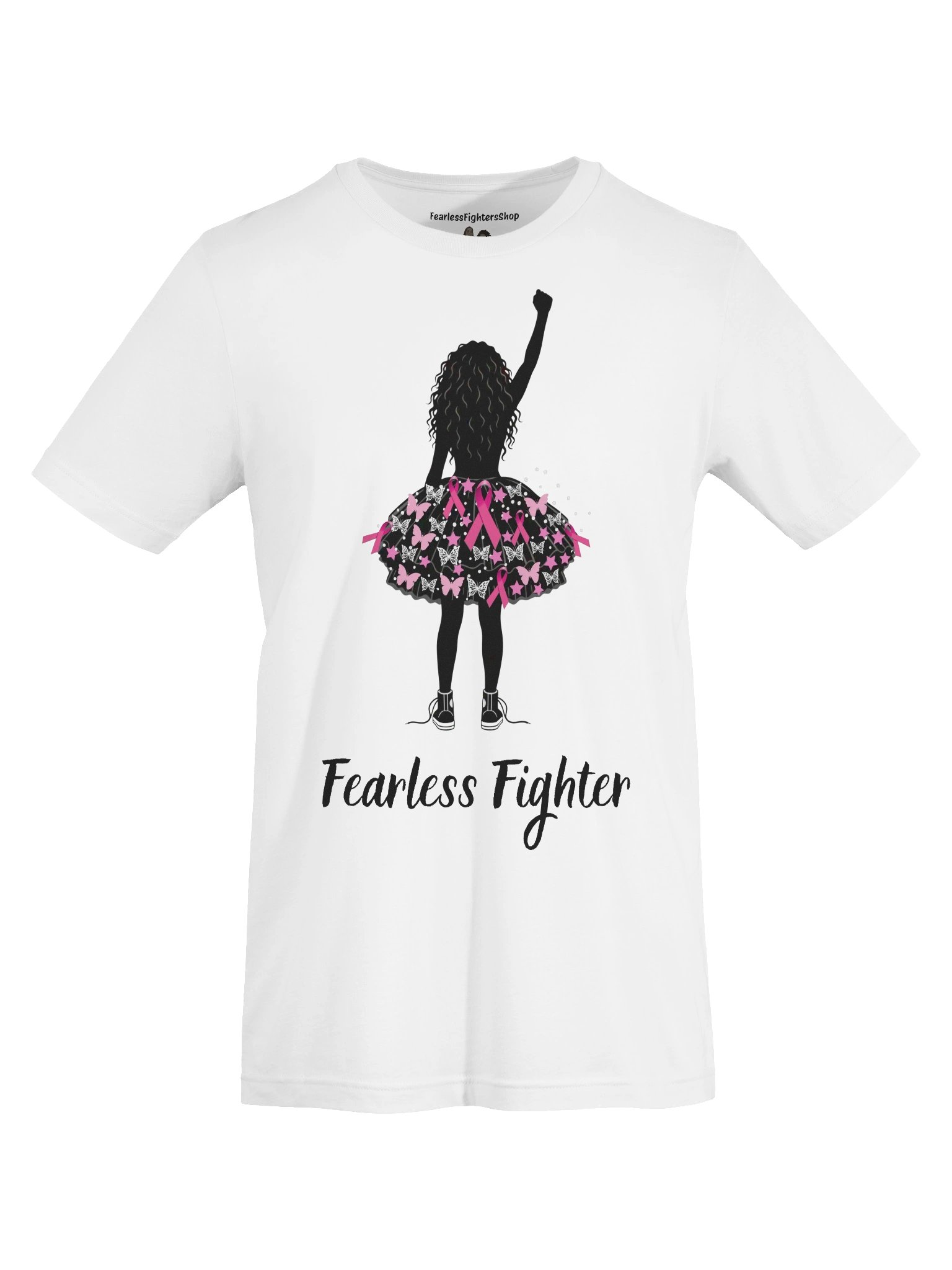 Breast Cancer - Fearless Fighter Unisex T-Shirt [white] product image (7)