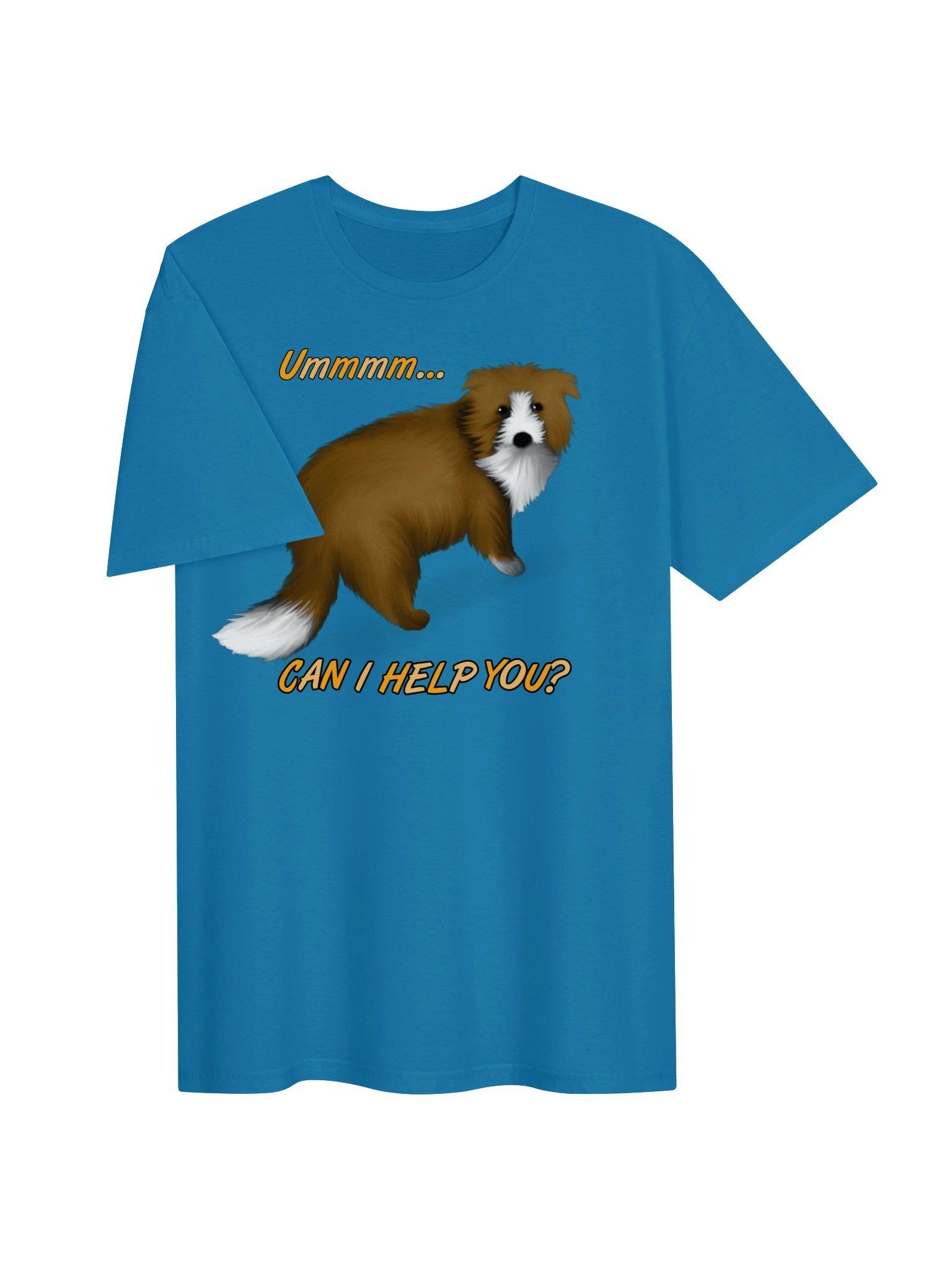 Dog "Ummm... Can I Help You?" T-Shirt. Unisex Gildan Softstyle T-Shirt product image (2)