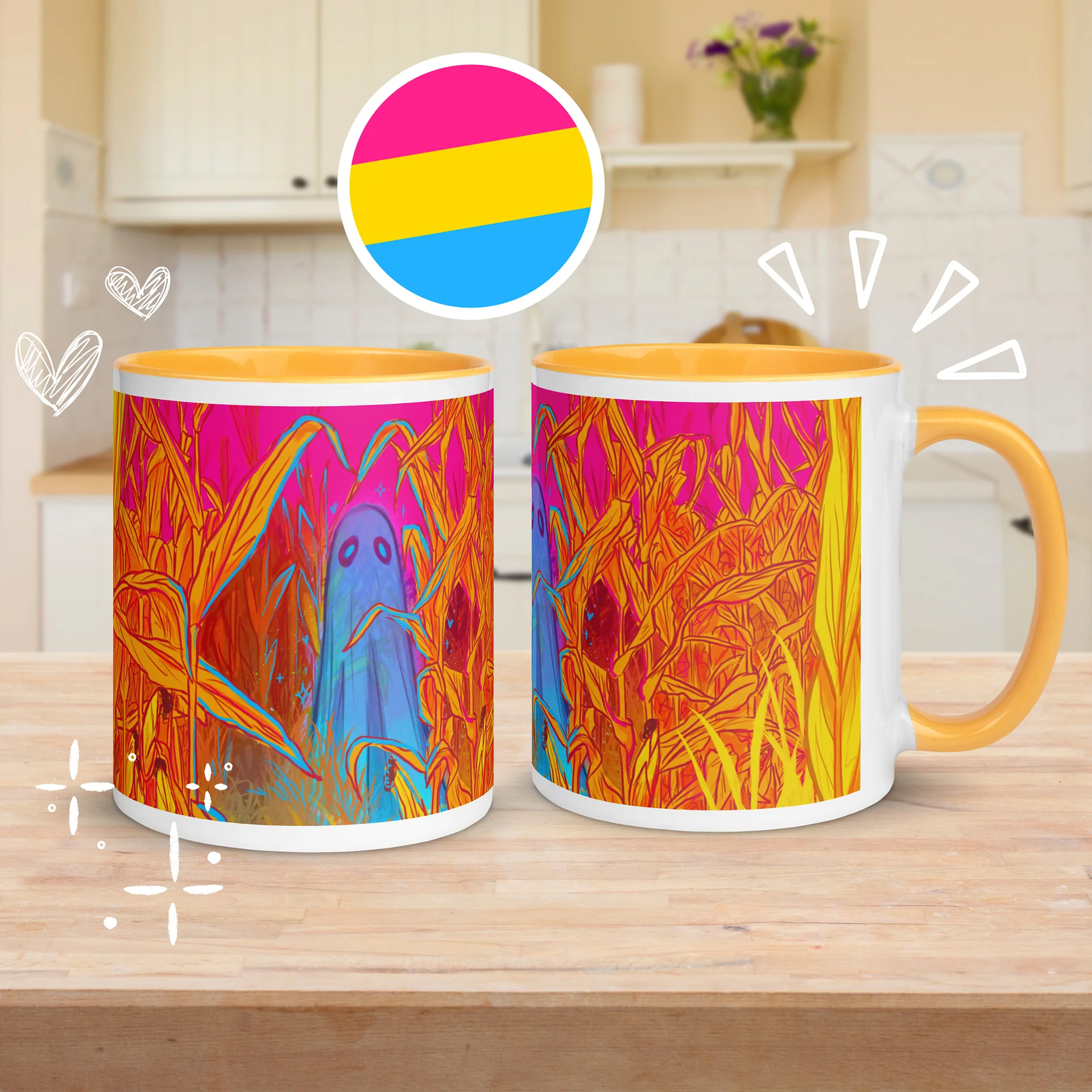 Pansexual Ghost Confrield Subtle Pride Mug product image (1)