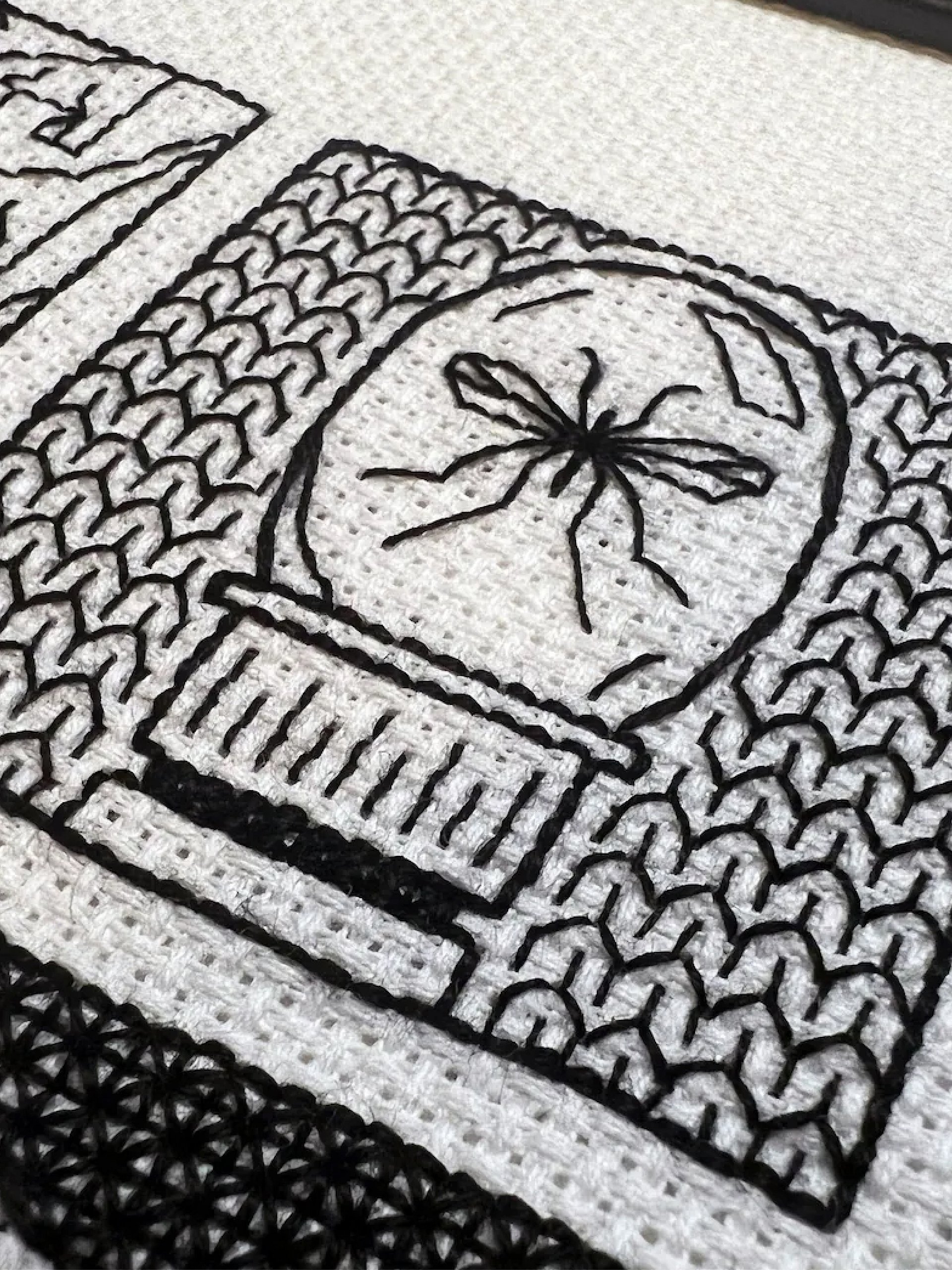 Dinosaur Safari • Blackwork Cross Stitch Pattern • PDF Digital Download product image (5)