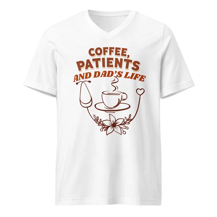 Dad's Life Coffee Cup V-Neck Tee product image (1)