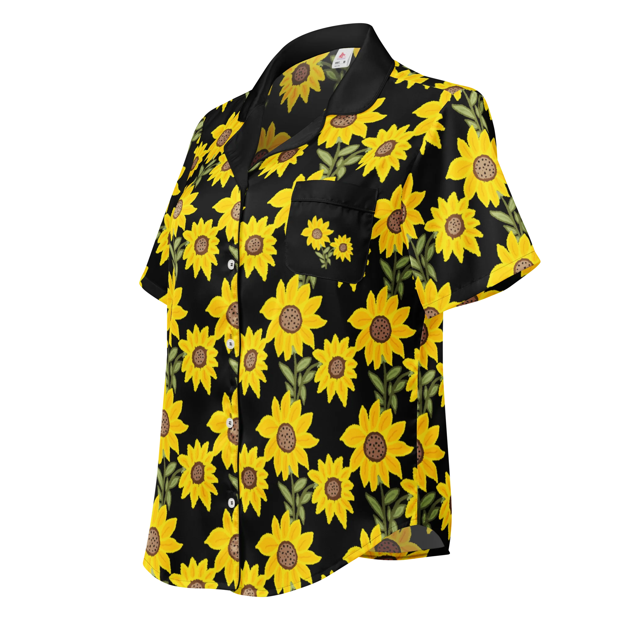 Lets Grow Girls Sunflower Pajama Button Up Shirt product image (1)