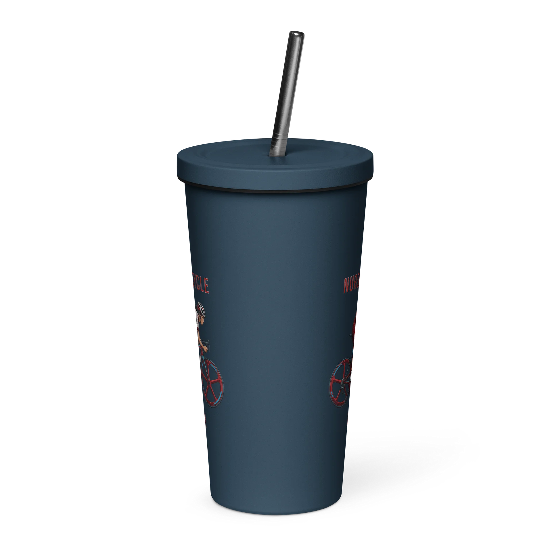 Nurse Athlete Tumbler with Straw | Ladies Cycling Edition product image (12)