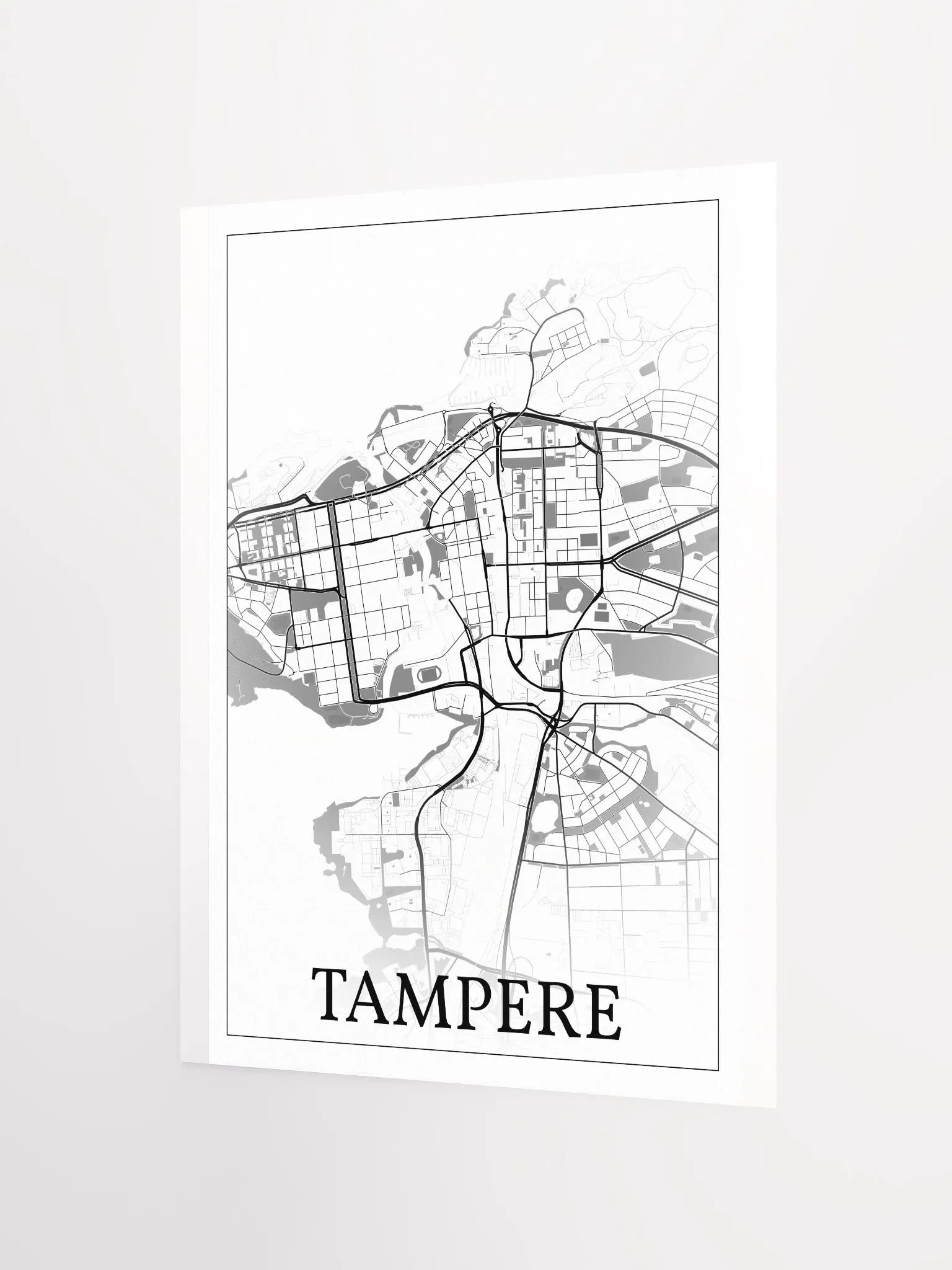 Tampere, Finland, city map print product image (9)