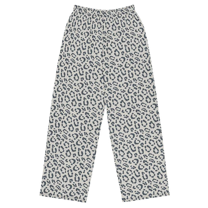 Bold Gray Leopard Print Unisex Wide-Leg Pants product image (1)
