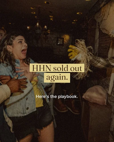 HHN 35 is selling out nights. Sold out = longer waits, denser crowds. Buy before your night, not at the gate. #hhn35 #hallowe...