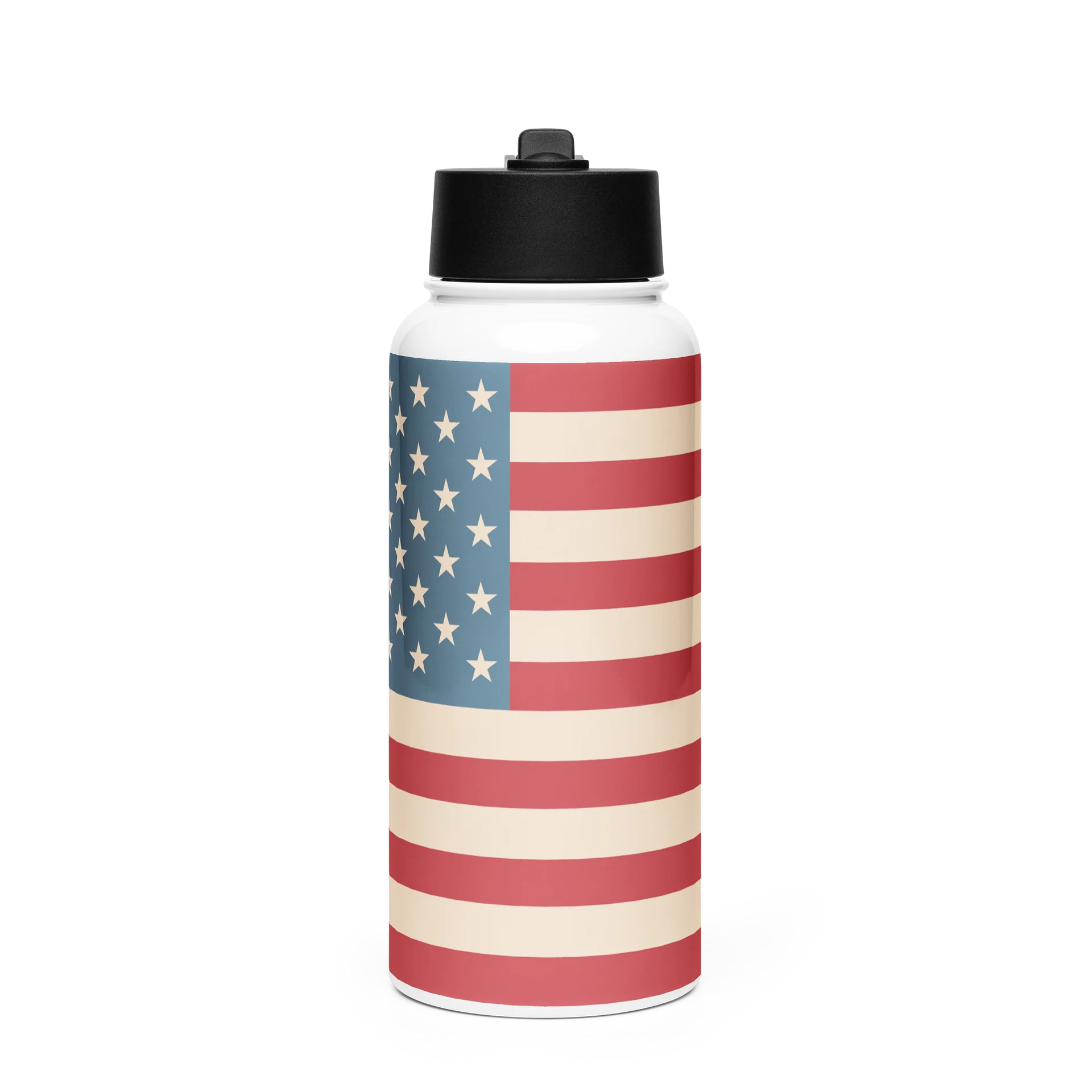 Vintage American Flag Stainless Steel Water Bottle product image (1)