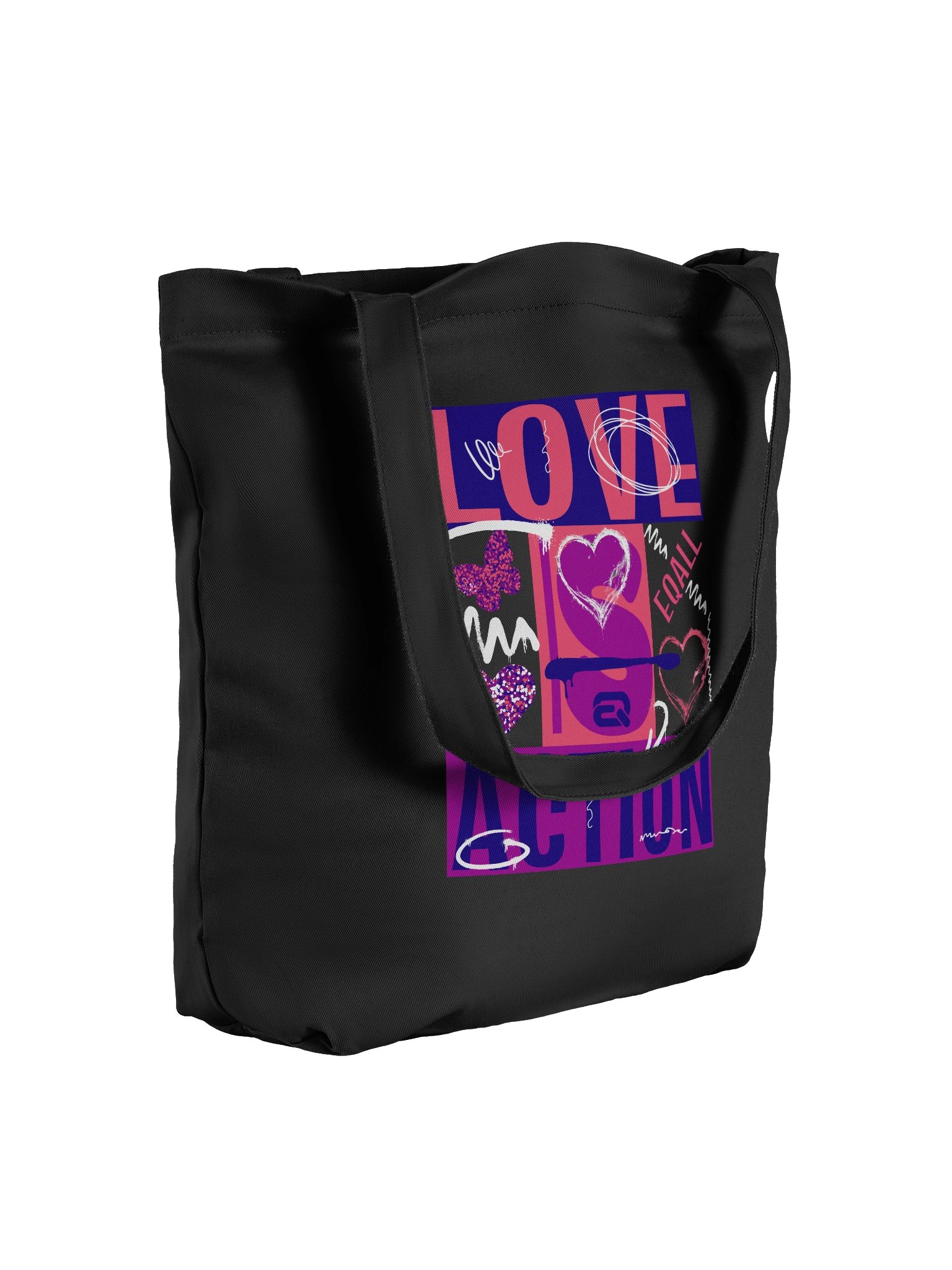 Love is Action! ECO Tote-bag by EQALL® Originals_Pop Purple / Pink product image (1)