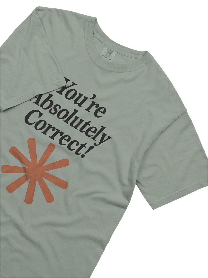 “You’re Absolutely Correct!” - AI Inside-Joke Unisex Tee | Dev & Data Nerd Gift product image (2)