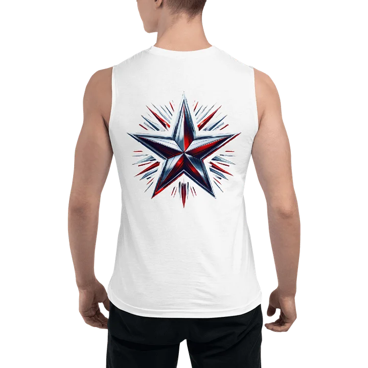 White T3 Red Star Burst Mens Tank product image (2)