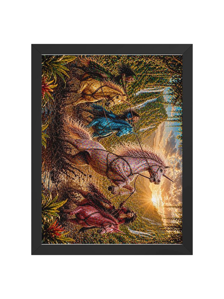 Pirate Unicorns - Taming the Pastel Leopard Framed Poster product image (25)
