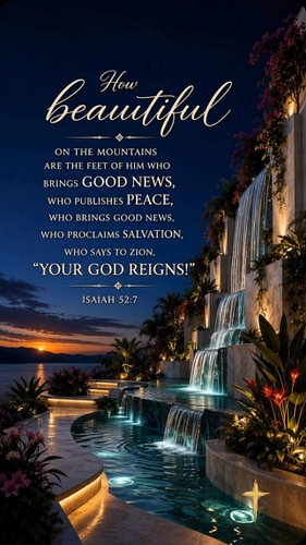 Isaiah 52:7 and more 🤍 beinspired.music

How beautiful on the mountains are the feet of him who brings good news, who publish...