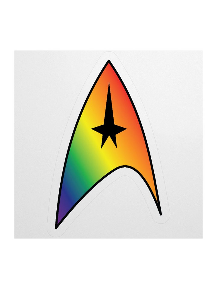 Rainbow Pride Gradient Starfleet Sticker product image (3)