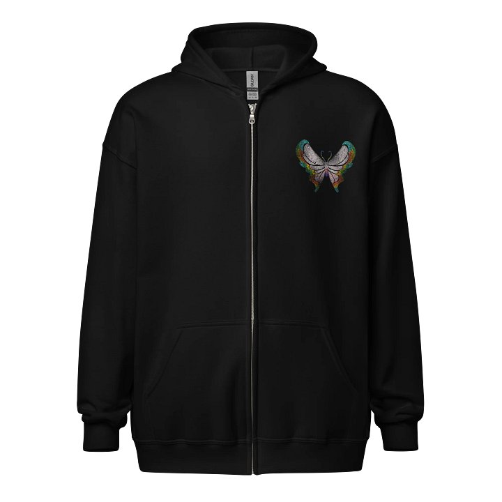 Clean Sleeves Manifesting a Plushie Zip Up Hoodie - Grunge Butterfly Edition product image (1)