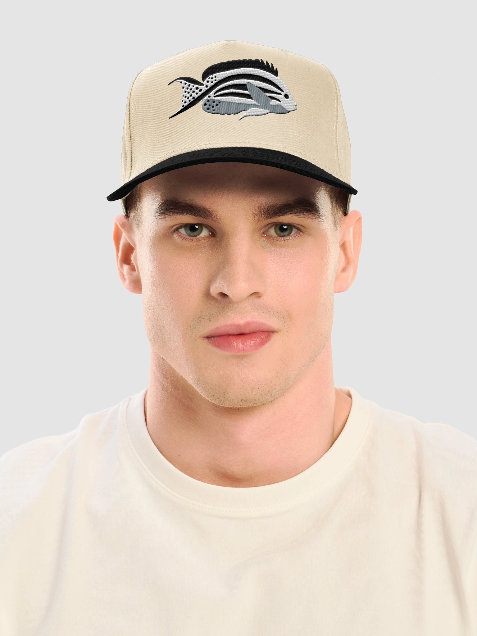 Lamarck's Angelfish Embroidered Mid-Profile Baseball Cap | Saltwater Reef Aquarium Fish Hat product image (2)