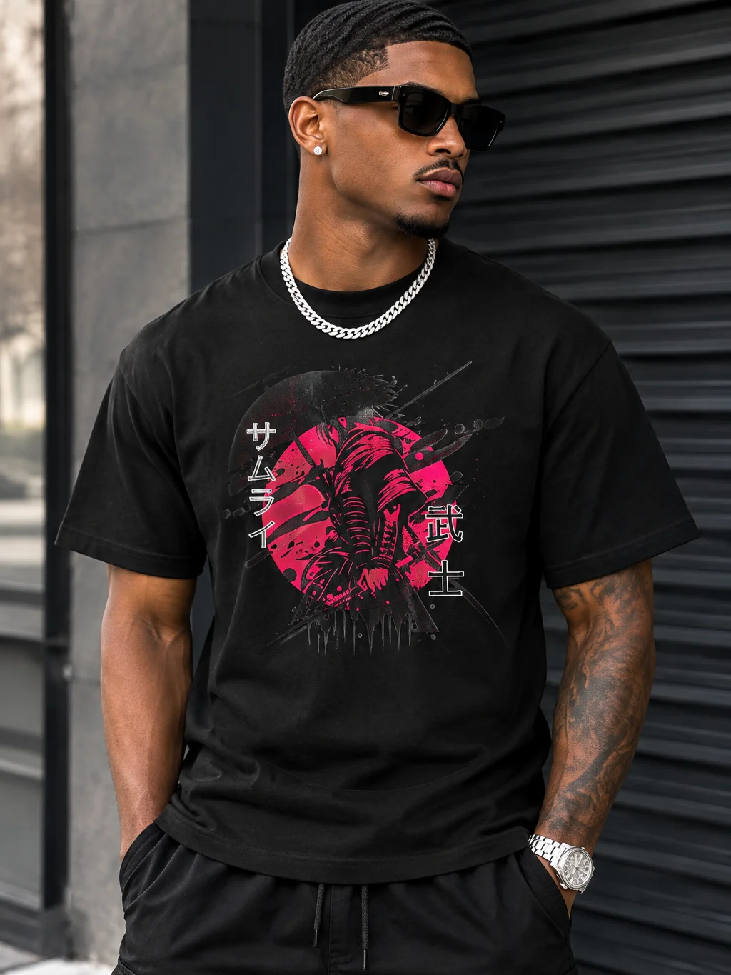 Edgy Graphic Fighter Tee product image (1)