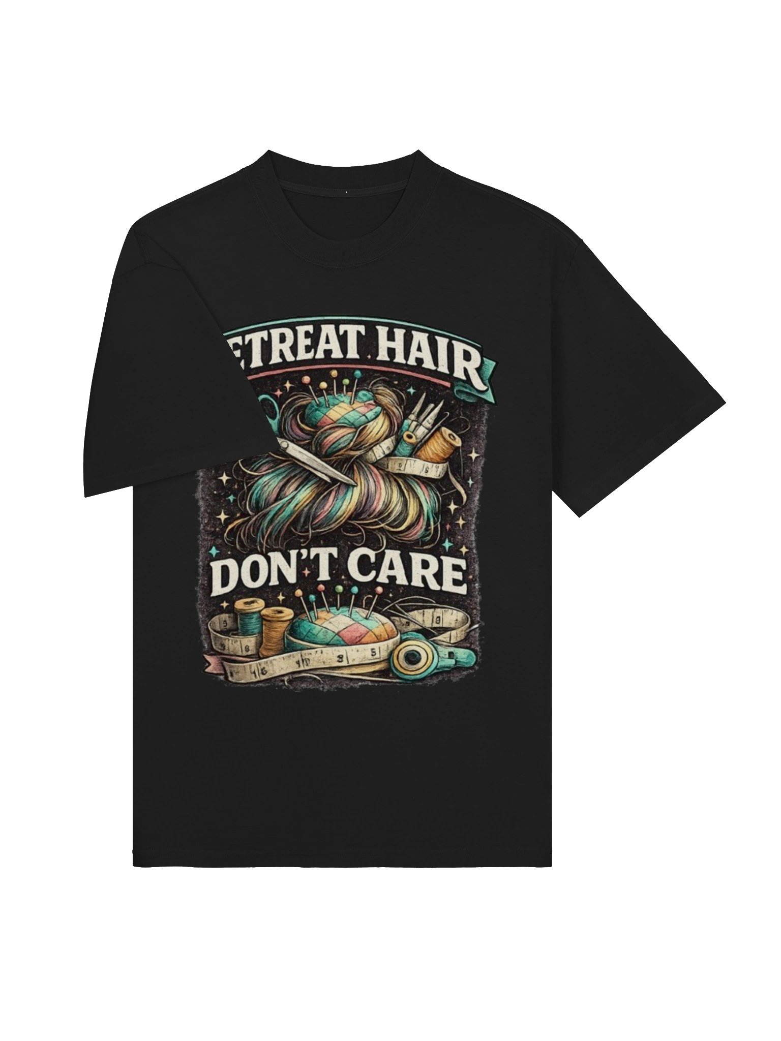 RETREAT HAIR, DON'T CARE — Quilter's Oversized Tee product image (10)