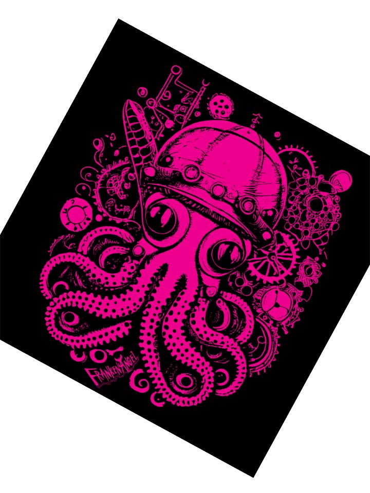 Frankenangel Steampunk Octopus vinyl sticker. / Magenta product image (2)