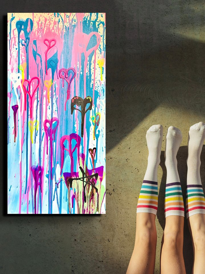 Dripping Hearts Canvas Print product image (1)
