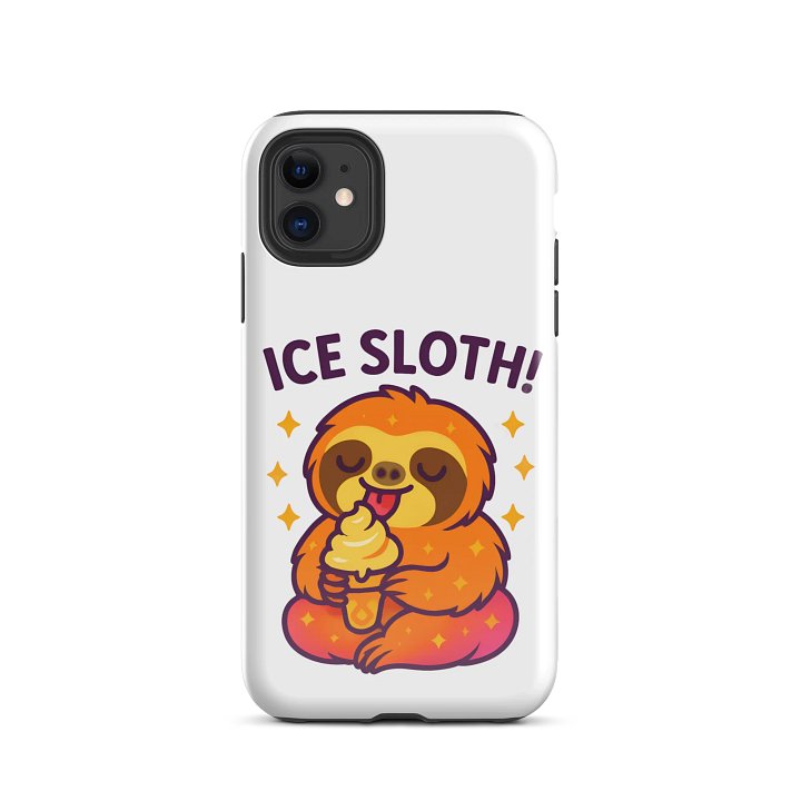 Ice Sloth – Funny Sloth iPhone Case | Ice Cream Lover Tough Phone Case – Sloths Having Snacks Collection product image (2)