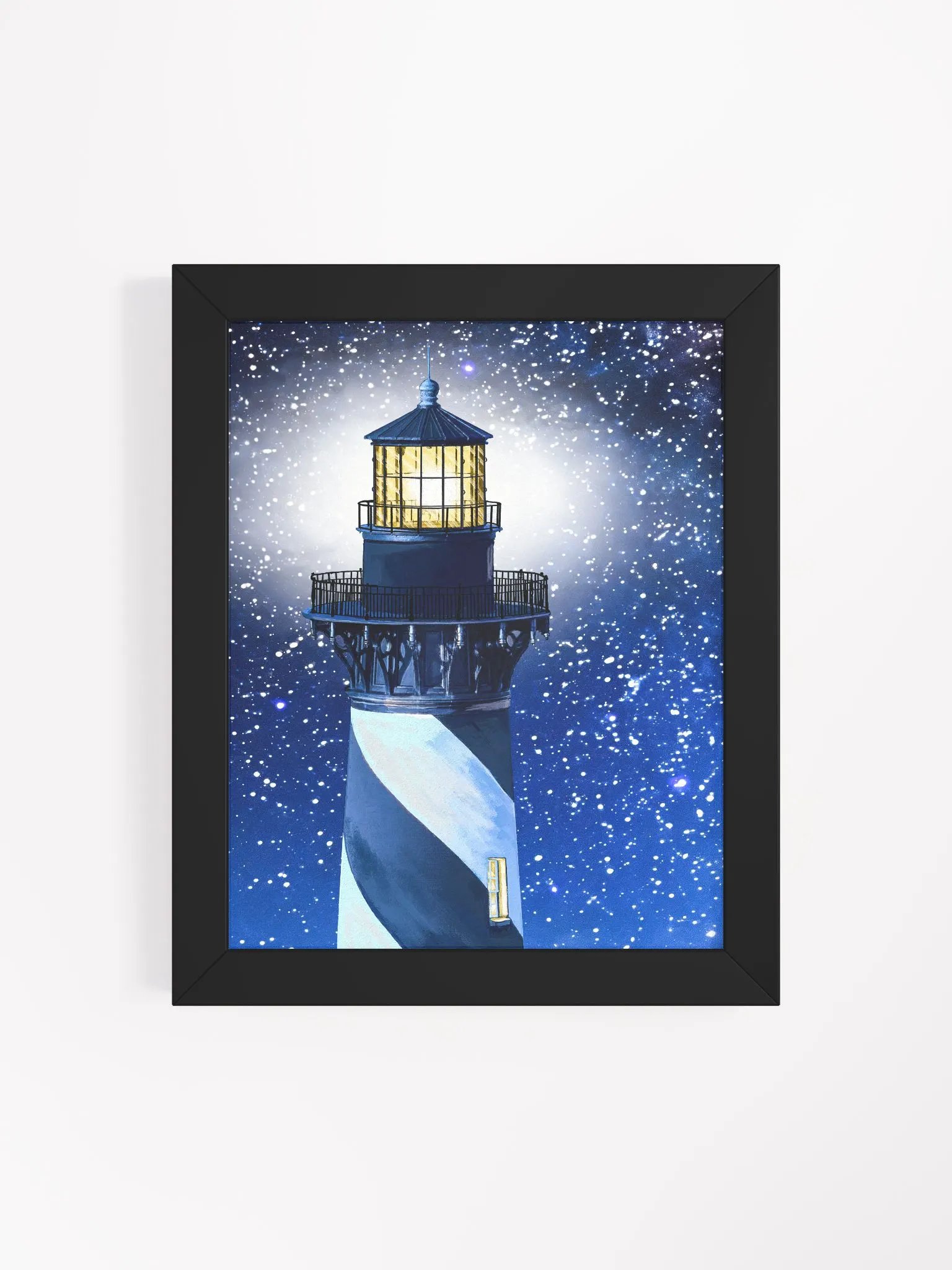 Cape Hatteras Lighthouse At Night - North Carolina Studio Framed Print product image (4)