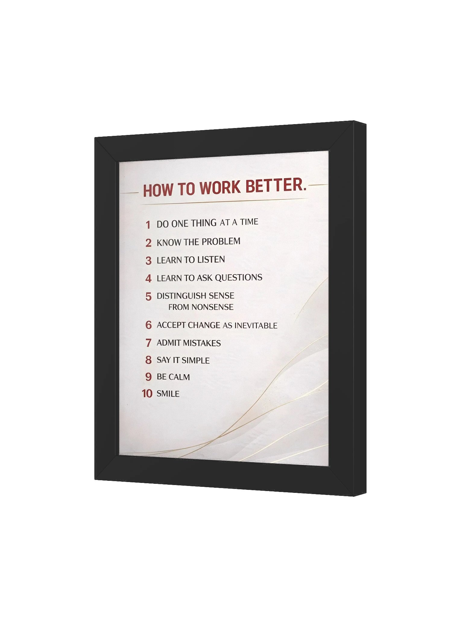 How to Work Better Wall Art – Minimalist Productivity Rules Print for Modern Office & Home Decor product image (44)