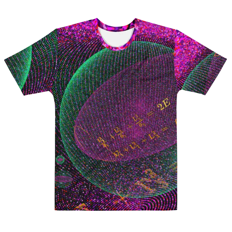 Poinsot's Pixel Spaceship 4 - Physics of the Gyroscope Men's Crew Neck T-Shirt product image (3)