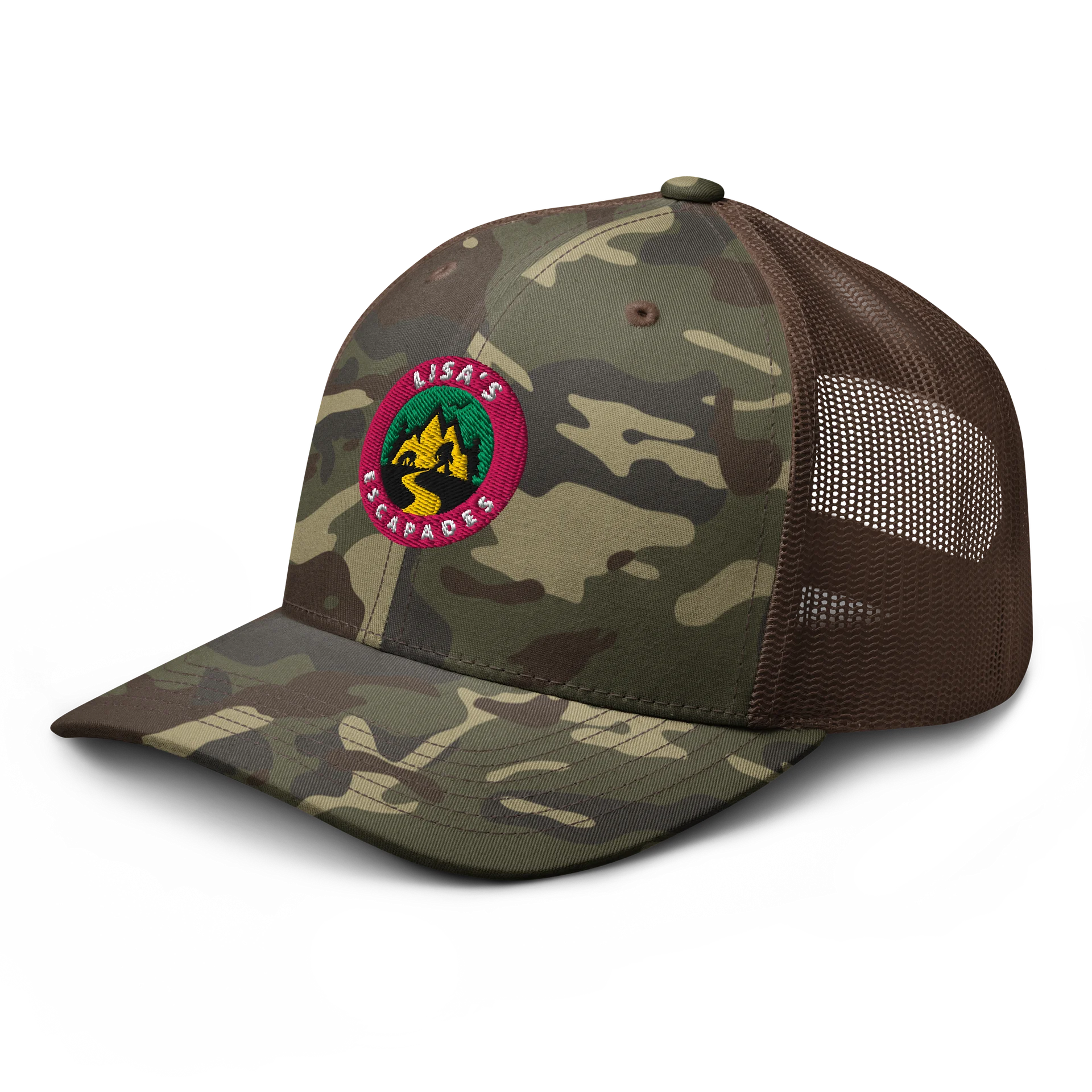 Lisa’s Escapades Adventure Logo Camo Brown Hat product image (4)
