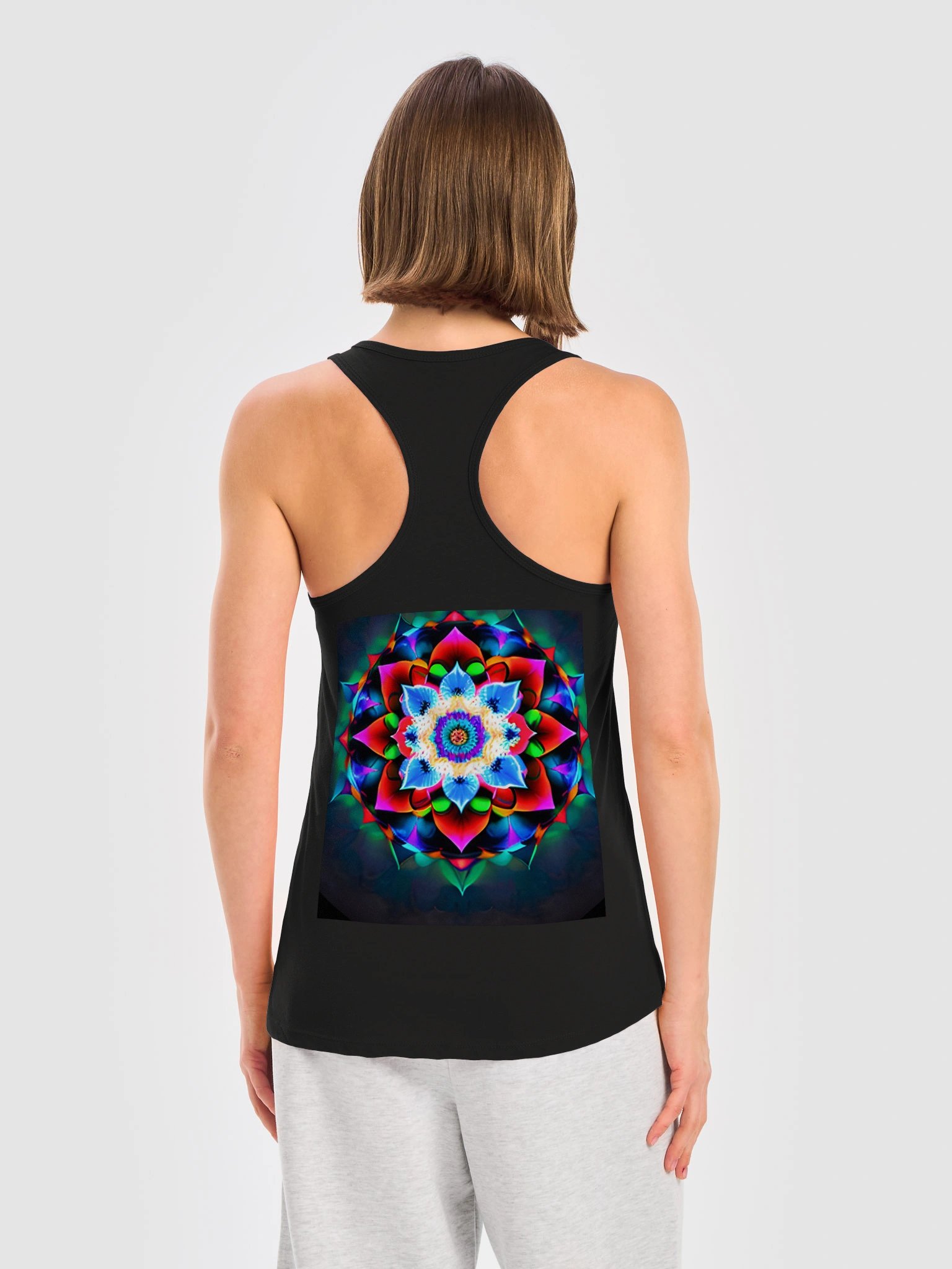Neon Mandala Racerback Tank product image (4)