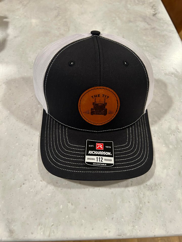 717 Trucker Black/White Adjustable Hat product image (2)