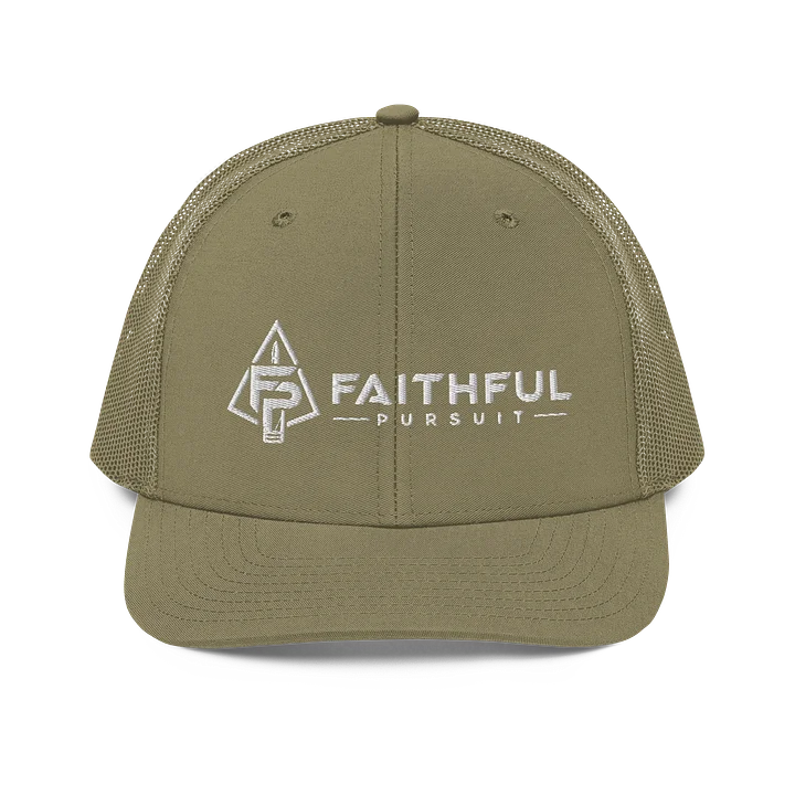 Faithful Pursuit™ Classic Trucker Hat – Khaki/White product image (1)