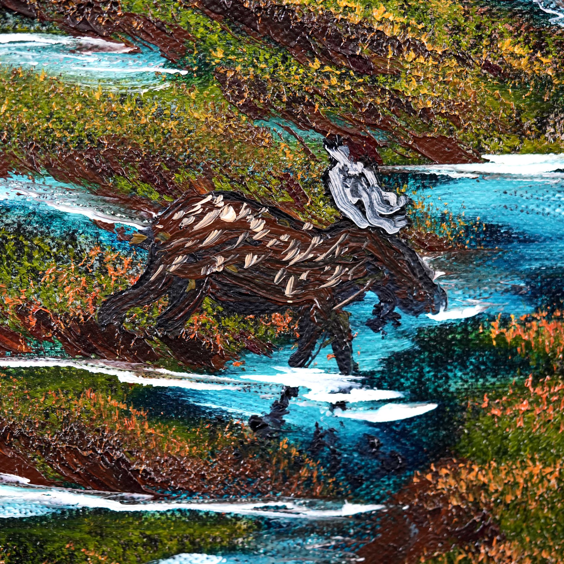 The Journey of the Moose (Original) 18x24 Canvas product image (3)