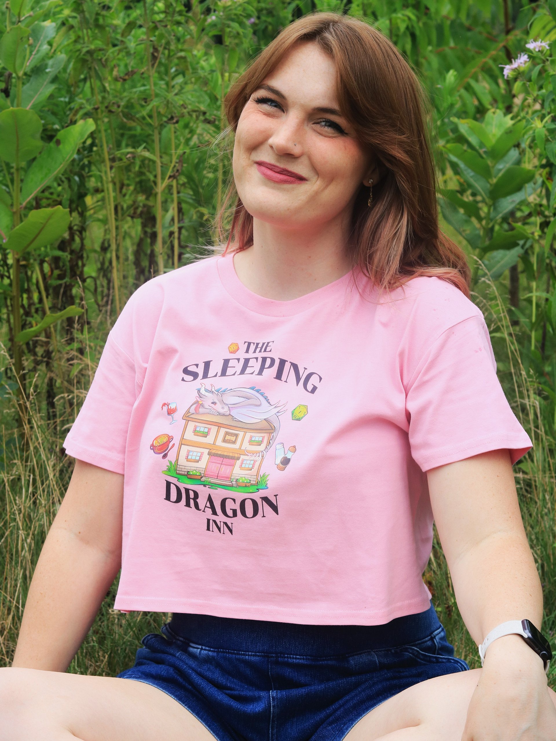 The Sleeping Dragon Inn Crop Tee [Black Font] product image (17)