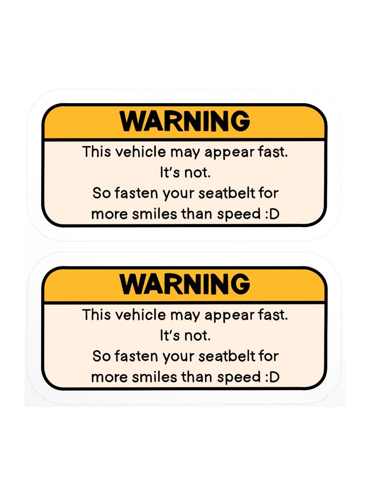 Car Warning Sticker product image (1)