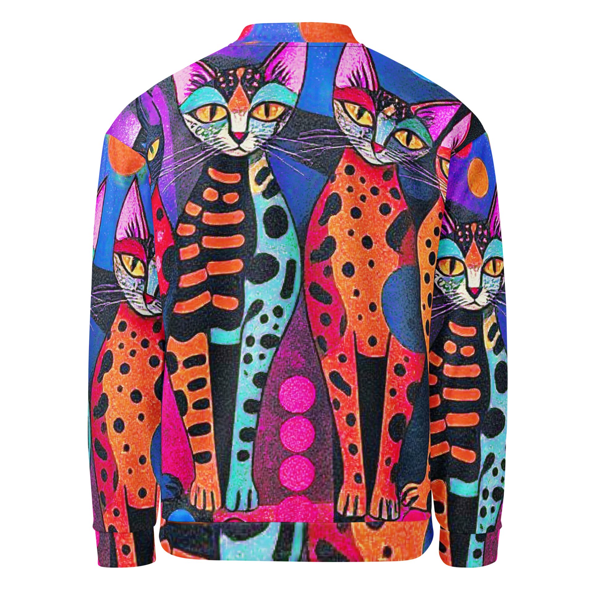 Orange Cats Bomber Jacket product image (2)
