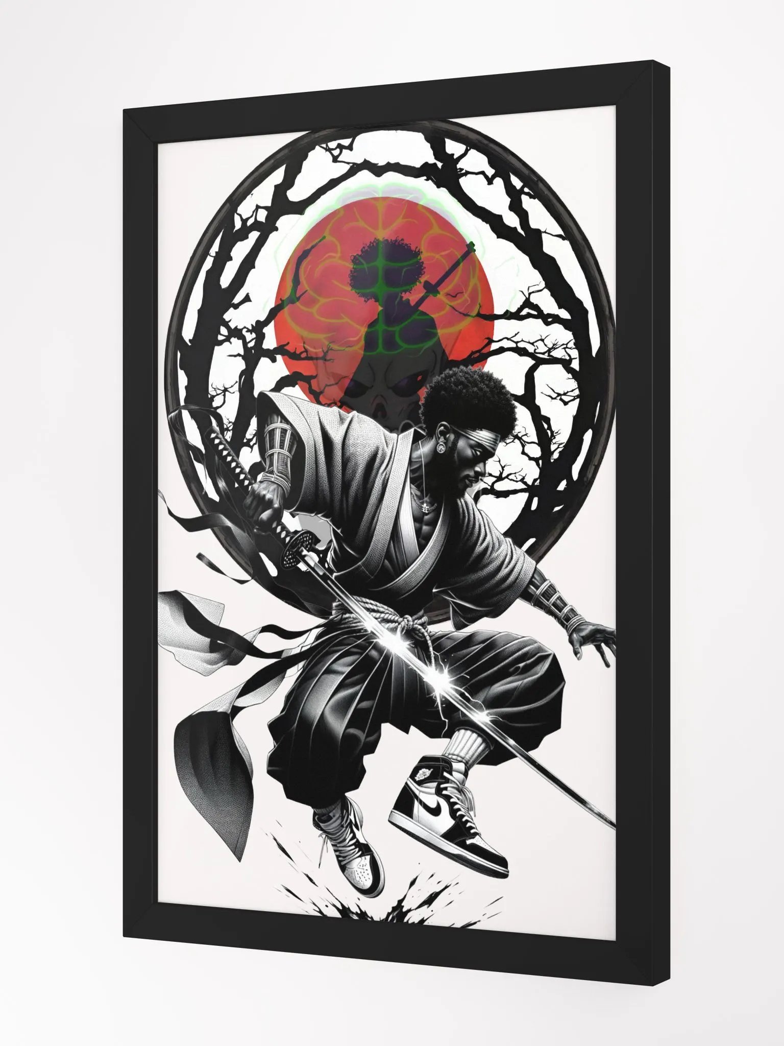 Black Samurai Framed Poster product image (2)