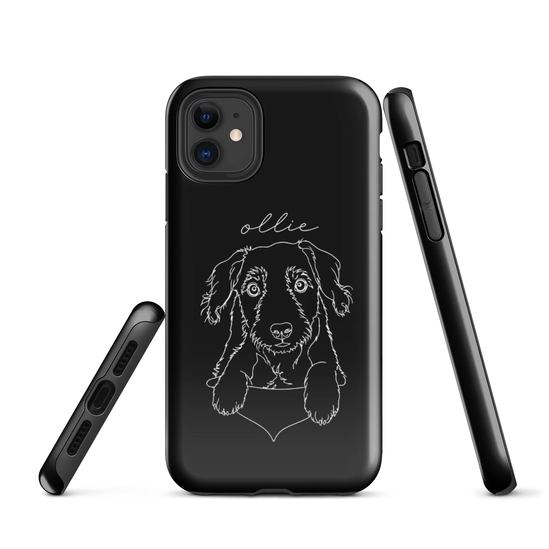 Simplistic Ollie iPhone Case Black product image (1)
