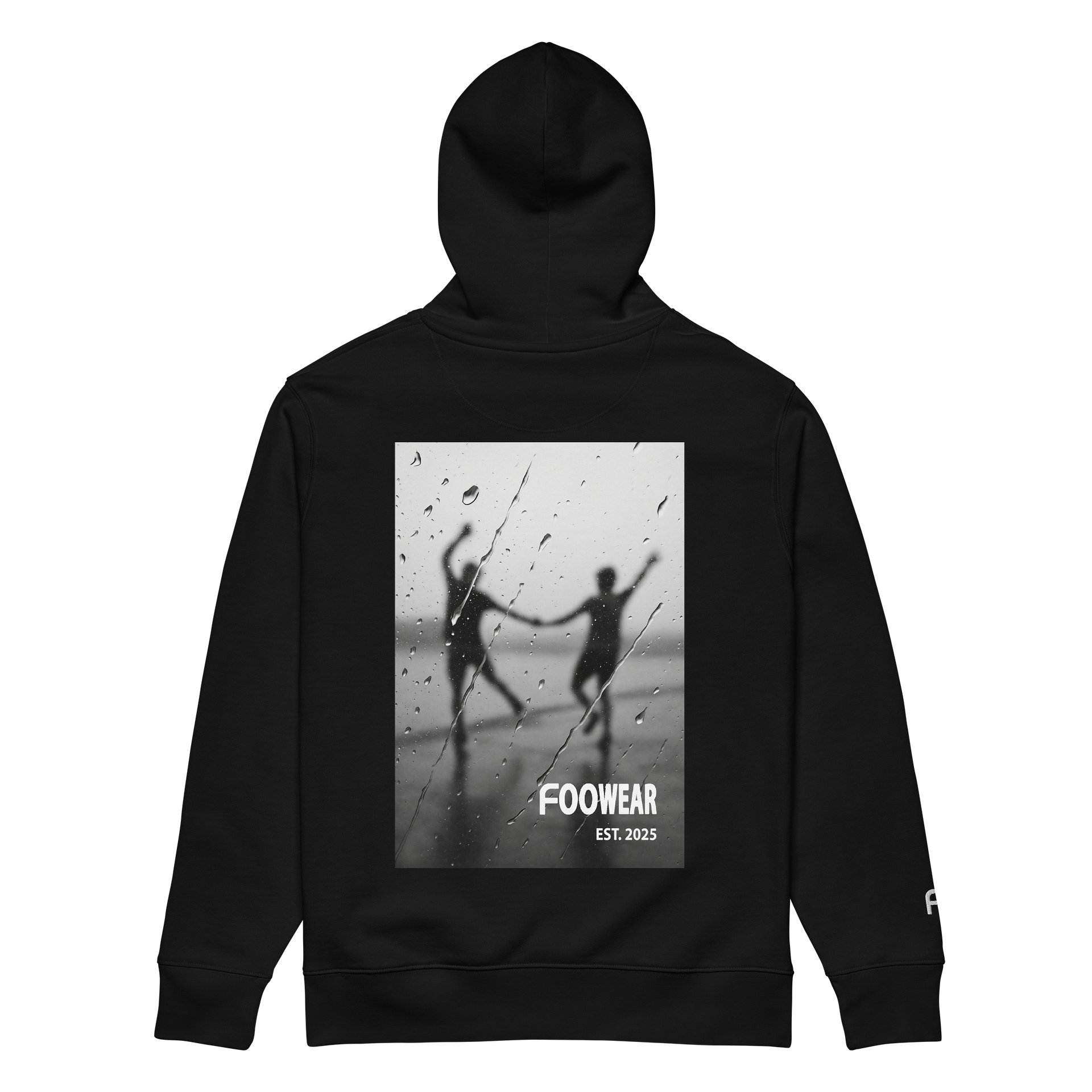 Embroidered Monogram Hoodie in Black with Backprint product image (6)