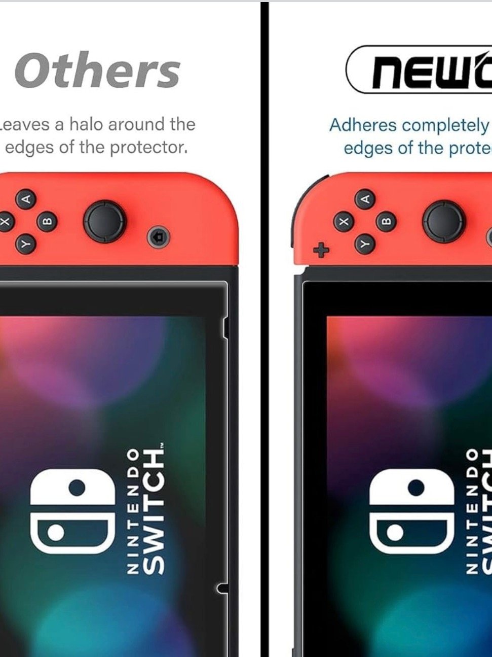 NEW'C 2 Pack Designed for Nintendo Switch Screen Protector Tempered Glass, Case Friendly Anti Scratch Bubble Free Ultra Resistant product image (3)