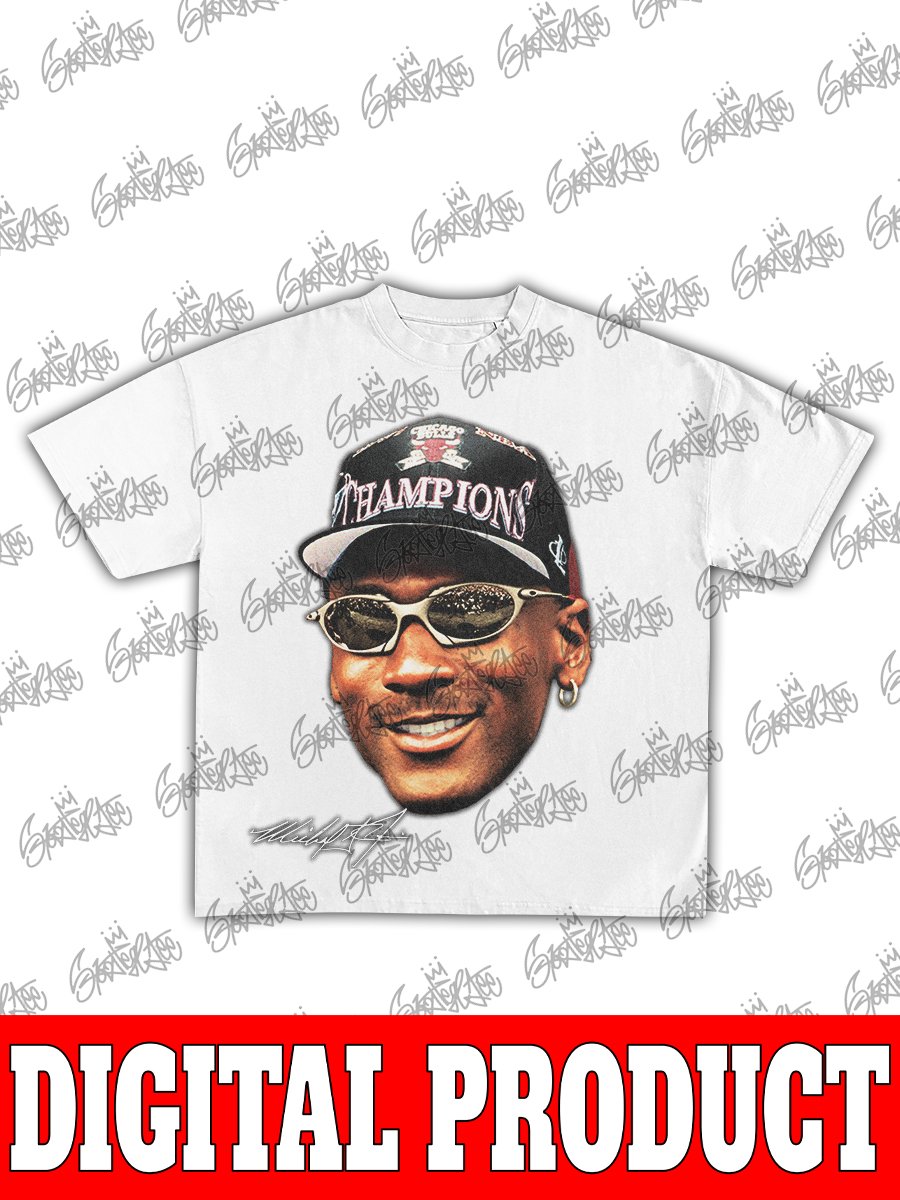 Michael Jordan "The G.O.A.T." Champions Vintage NBA Bootleg Graphic product image (2)
