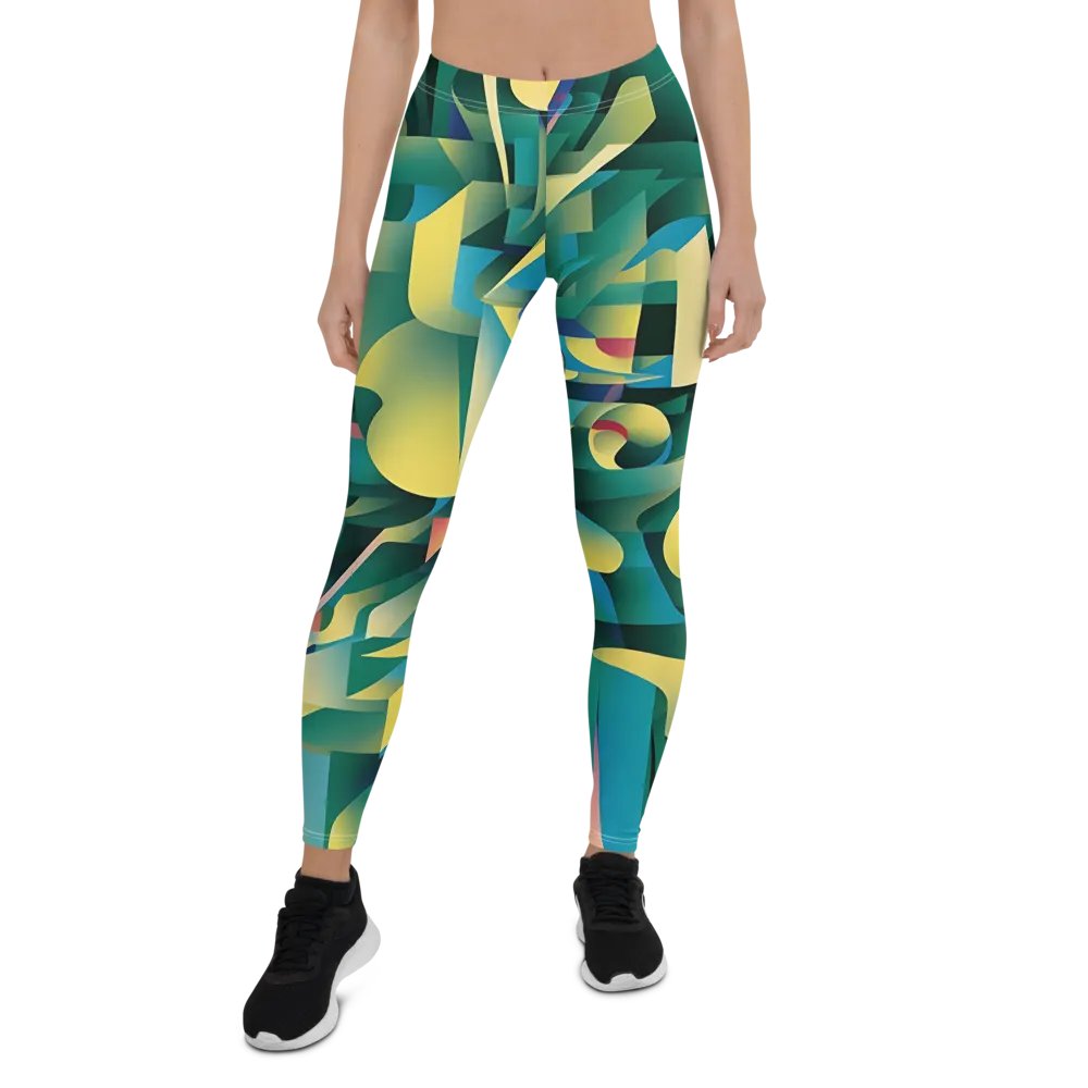Abstract Lithographic Pattern Design leggings - V8 product image (2)