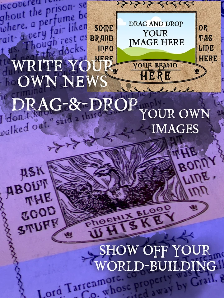 Editable Fantasy Newspaper Template - "The Sending Stone" product image (2)