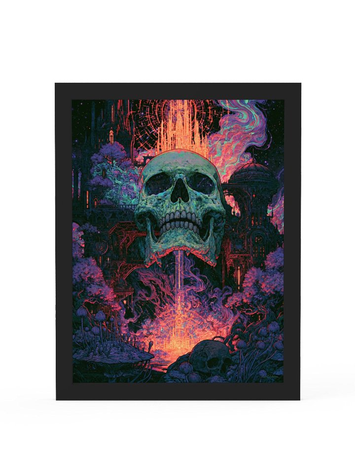 Psychedelic Skull Framed Art Print — Astral Cathedral Skull