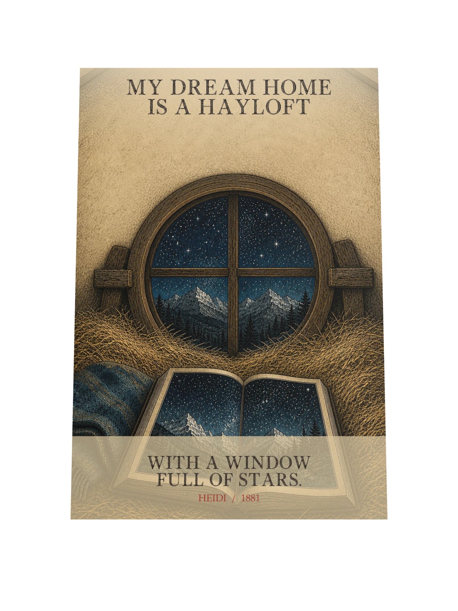 Dream Home Hayloft With Window Full Stars -- Heidi Art Print product image (9)