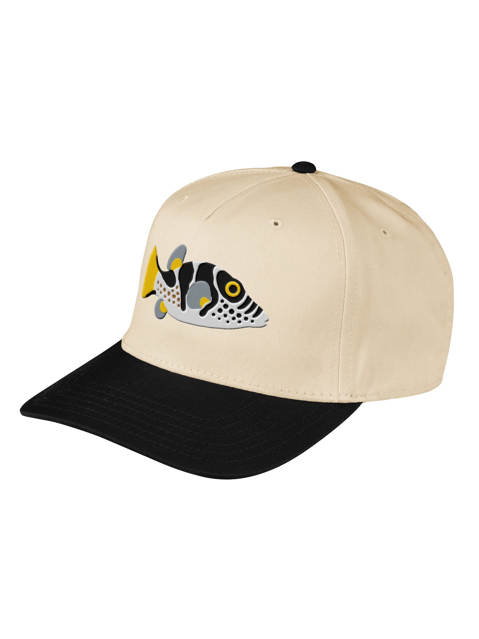 Valentini Puffer Embroidered Mid-Profile Baseball Cap | Saltwater Reef Aquarium Fish Hat product image (5)