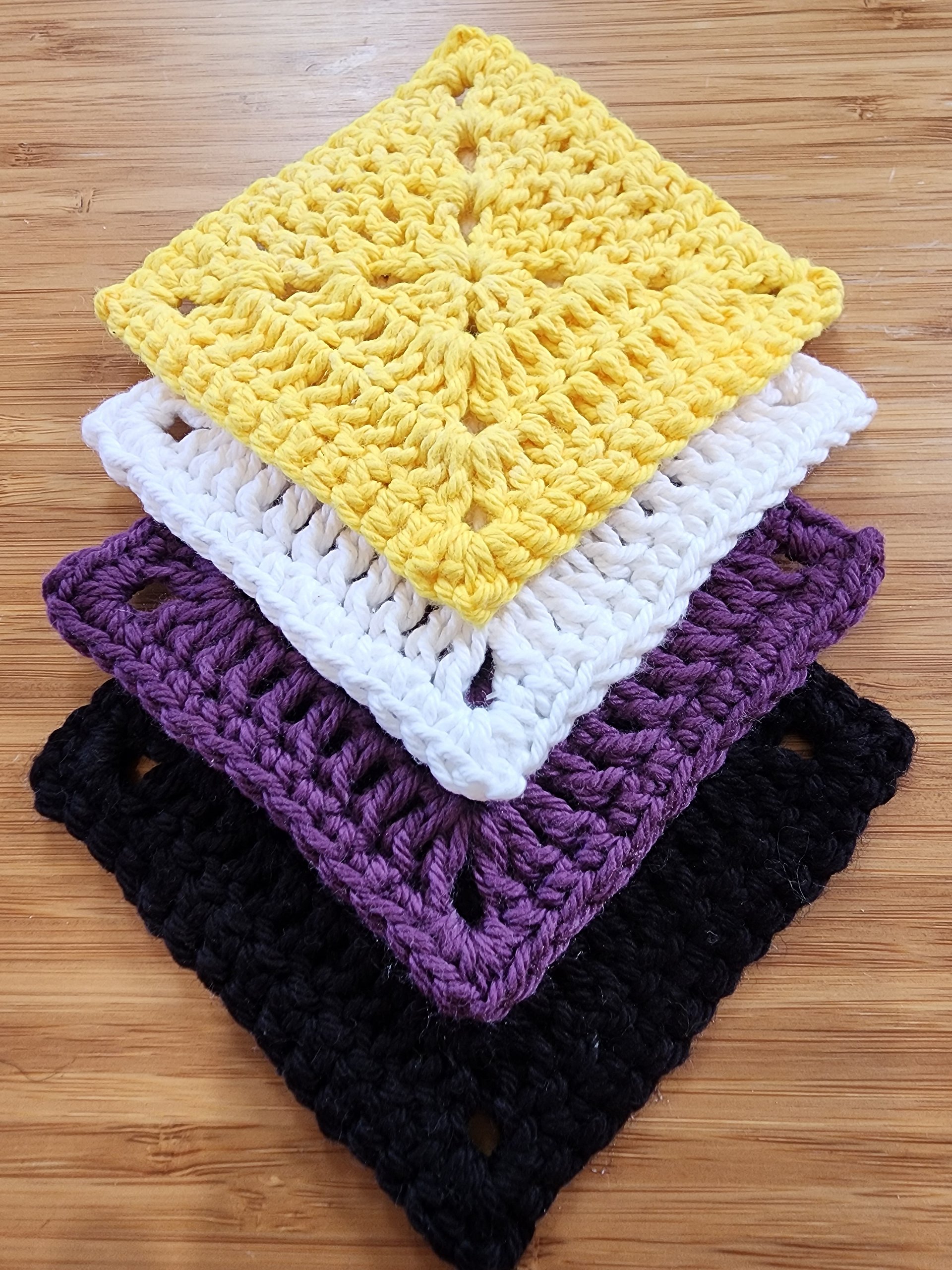 Crochet Rainbow Coaster Set: Handmade Cotton Pride Decor product image (6)